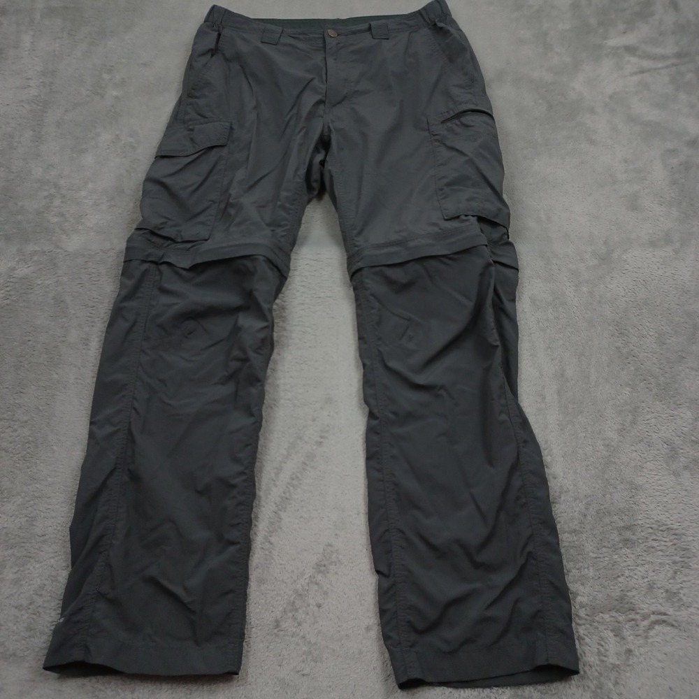 Columbia Pants Mens 32x30 Gray Outdoor Pockets Hiking Casual Convertible